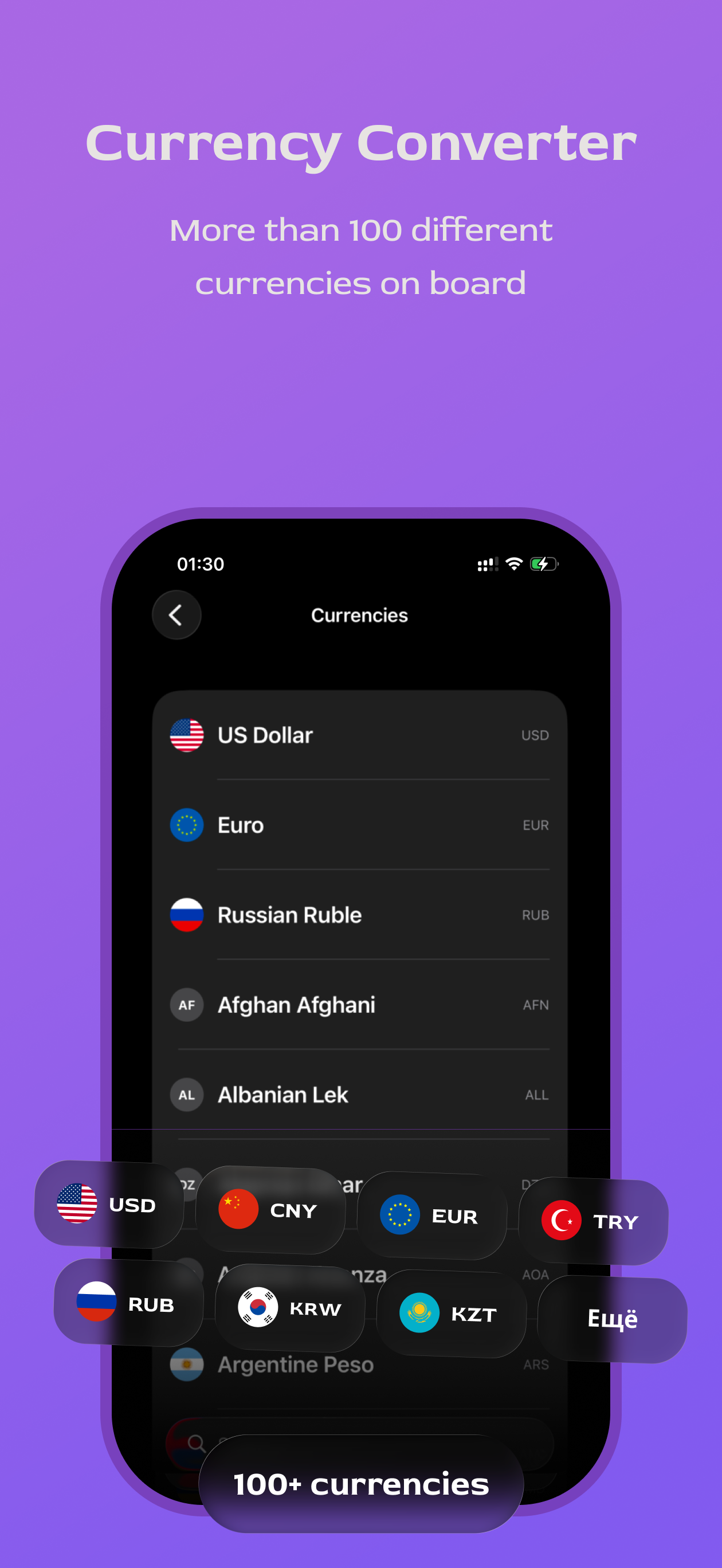 ConvertGo currency converter with 100+ currencies