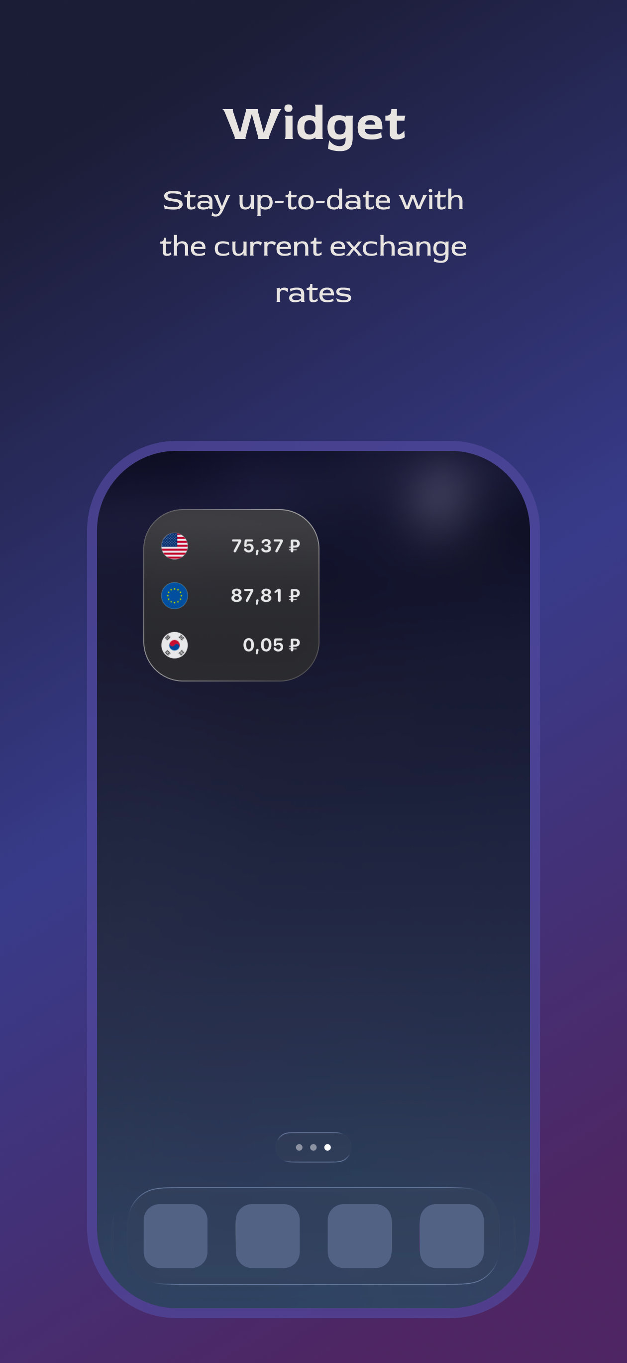 ConvertGo home screen widget showing live exchange rates